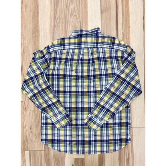 J. Crew Blue & Yellow Plaid Long Sleeve Button Down Shirt M - Picture 3 of 3